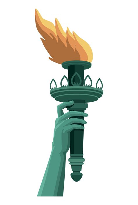 liberty statue torch 10530073 Vector Art at Vecteezy