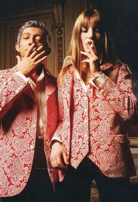 VINTAGE PHOTOGRAPHY: Jane Birkin and Serge Gainsbourg in matching ...