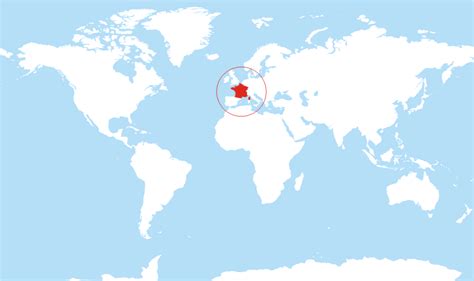 Where is France located on the World map?