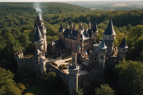 Premium AI Image | Aerial view of the castle