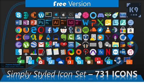 Simply Styled Icon Set - 731 Icons | [FREE] by dAKirby309 on DeviantArt