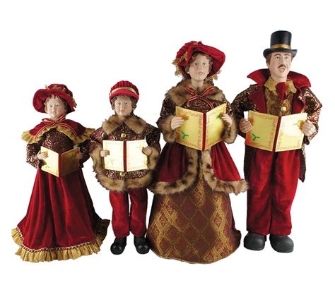 Set of 4 20" to 27" Victorian Carolers by Santa's Workshop — QVC.com