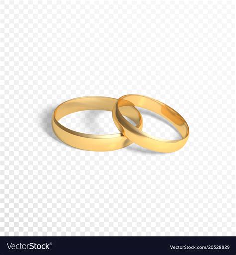 Golden rings symbol of marriage two gold rings Vector Image