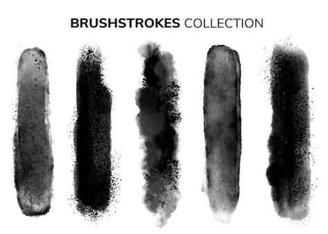 Free Vector | Black and white brushstrokes Collection