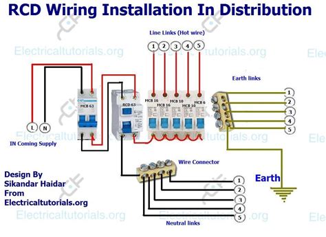 RCD Wiring Installation In Single Phase Distribution Board