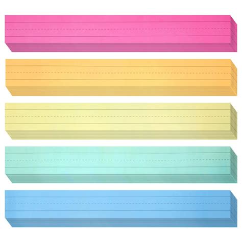 100-Pack Colored Sentence Strips for Teacher Supplies for Classroom ...