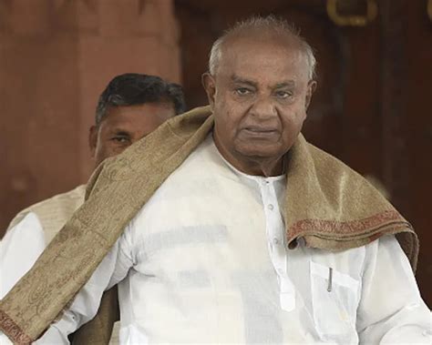 H D Deve Gowda takes oath as Rajya Sabha member