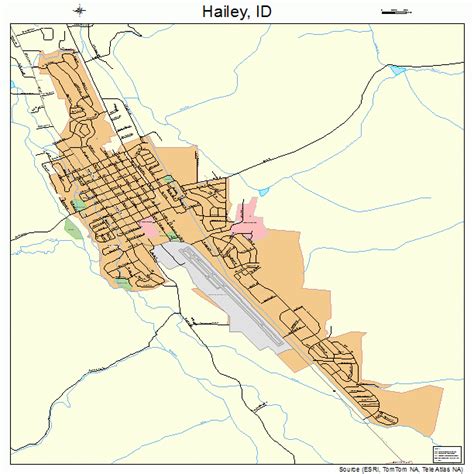 Hailey Idaho Street Map 1634390