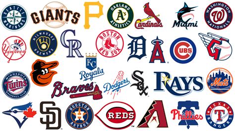 The Major League Baseball Team Logos And Names