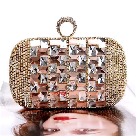 2016 Ring Diamonds Evening Bags Day Clutch Evening Bag Women Crystal ...