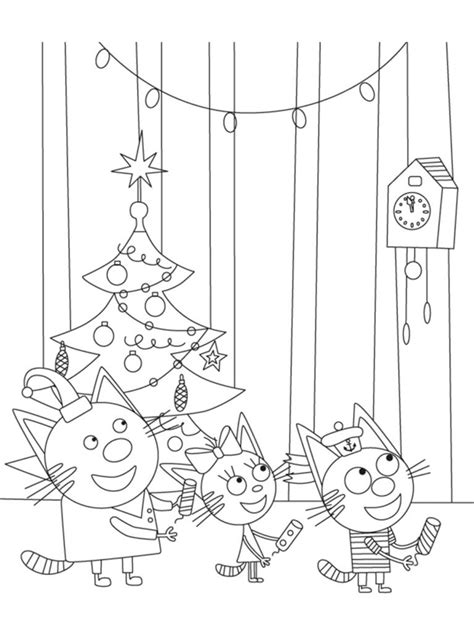 Kid E Cats Christmas coloring book to print and online