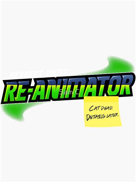 "Re-animator Logo" Sticker by samRAW08 | Redbubble