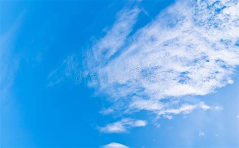 Blue Sky and Clouds at Noon on Clean Air. Stock Image - Image of white ...