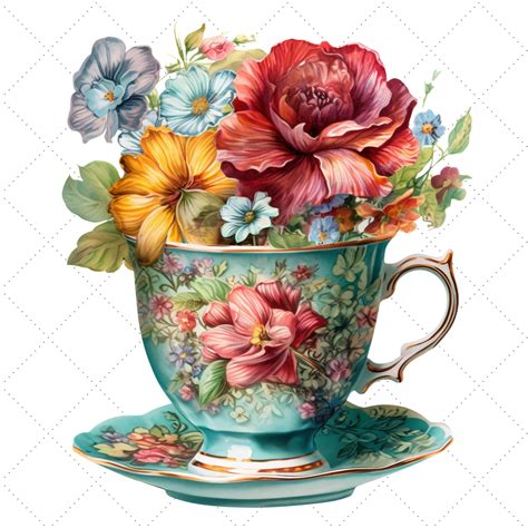 Vintage Tea Cup Clipart - Clip Art Library | Tea cup drawing - Clip Art ...