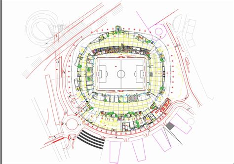 Stadium plan in AutoCAD | Download CAD free (8.01 MB) | Bibliocad