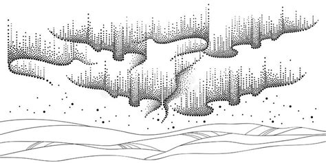 Northern Lights Drawing Stock Illustrations – 497 Northern Lights ...