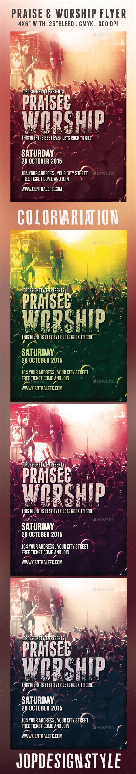 Praise and Worship Flyer | Flyer, Flyer template, Praise and worship