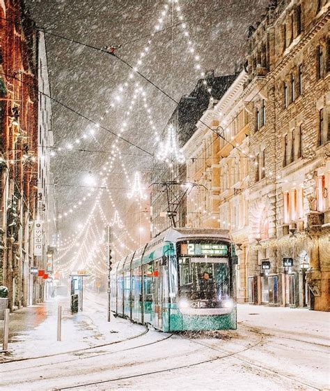 Snowy streets of Helsinki, Finland ️ no matter the weather - life never ...