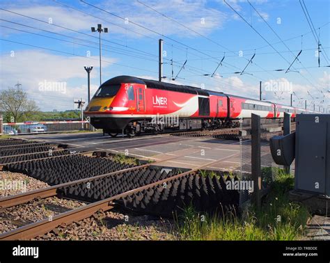 LNER Class 43 High Speed Train HST at Speed on the East Coast Mainline ...