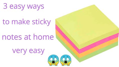 Diy sticky notes/3 easy ways to make sticky notes/Homemade sticky notes ...