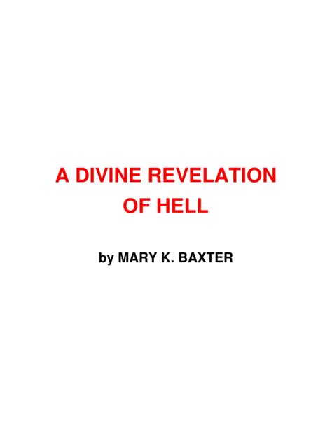 A Divine Revelation Of Hell: By Mary K. Baxter | Hell | Forgiveness ...