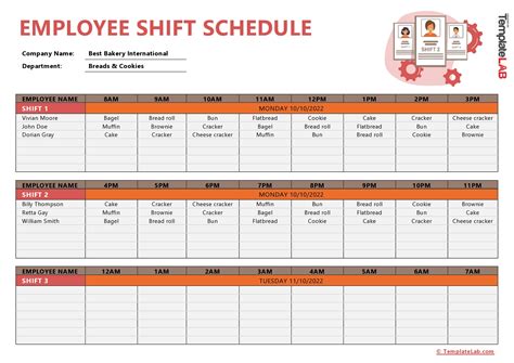 Work Schedule Templates Excel