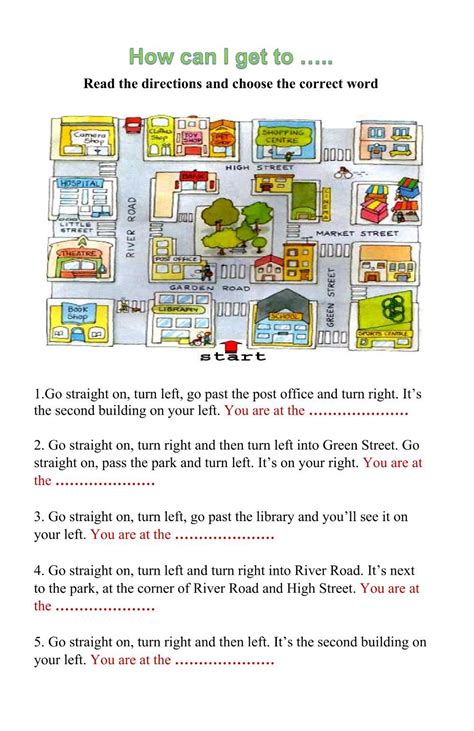 Giving Directions zsciencez worksheet | English lessons for kids ...