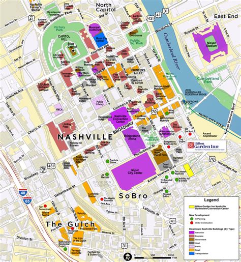 Map Of Downtown Nashville - quotes for loss of dog