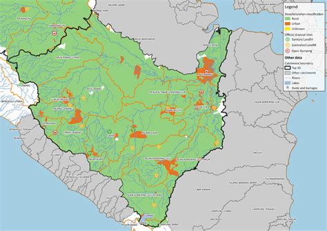 Musi River catchment with urban and rural areas | Download Scientific ...