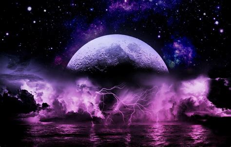 Purple Moon Wallpaper