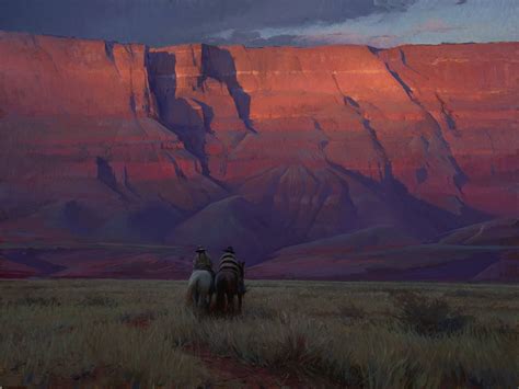 Riders Under Vermilion Cliffs Jeremy Lipking Oil on Canvas | Southwest ...