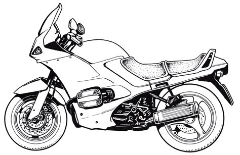 Motorcycle Coloring Pages For Kids. Free Printable