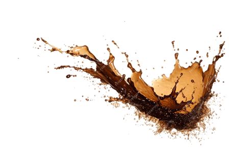 Premium AI Image | coffee splash isolated on a white background