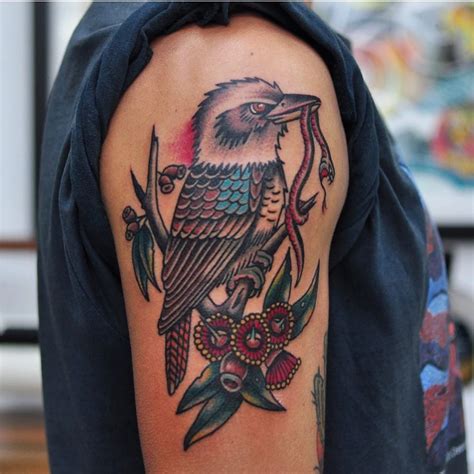 Kookaburra and Flowering Gum Tattoo By Mark Lording – Vic Market Tattoo ...