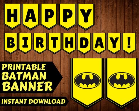 Batman Banner Batman Birthday Banner Batman by CrosleyDesigns