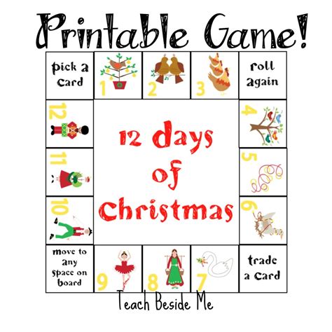 12 Days of Christmas Printable Game - Teach Beside Me