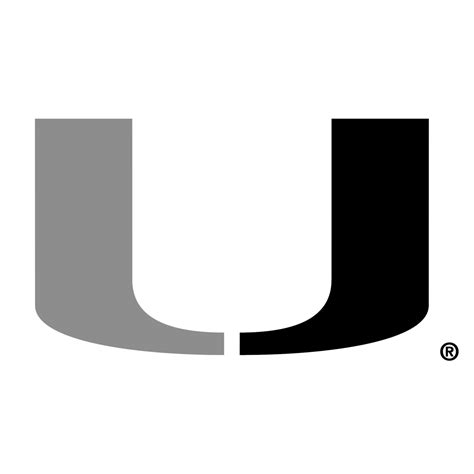 Miami Hurricanes Logo Black and White (2) – Brands Logos