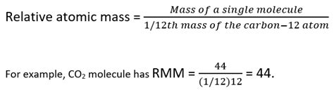 Relative Molecular Mass