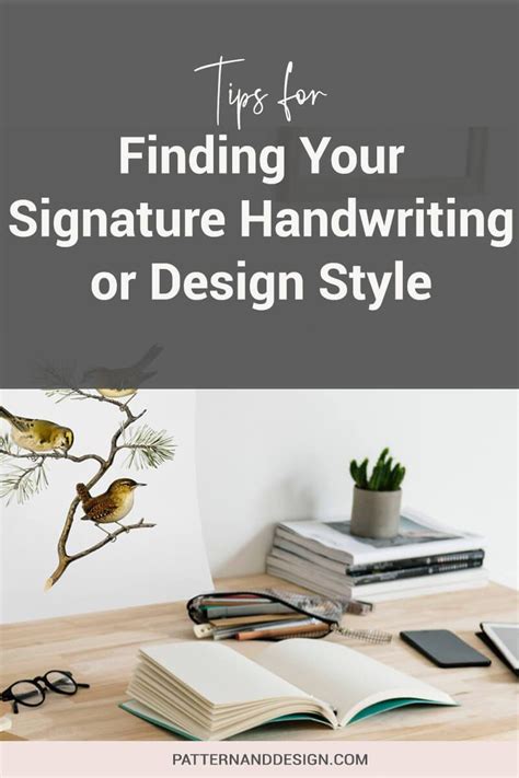 Developing a signature design style or handwriting for your pattern ...