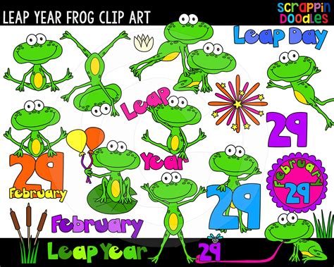 Leap Year Clip Art Cute Commercial Use Leap Year Frog Clipart Leap Year ...