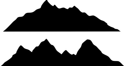 Silhouette Mountain Simple Vector Hd Images, Silhouette Mountains ...