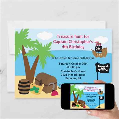 Pirate Ahoy Mates Birthday Party Invitation | Zazzle