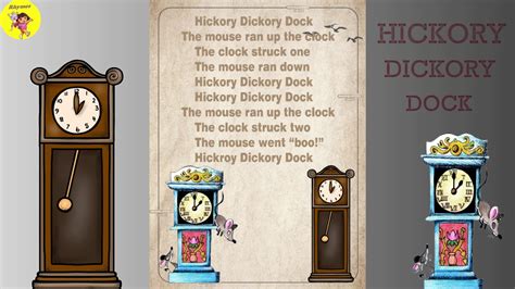 Hickory Dickory Dock Nursery Rhyme With Lyrics - YouTube