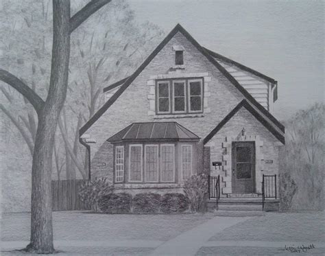 Custom Pencil Drawing From Your Photo - Original House Home Landscape ...