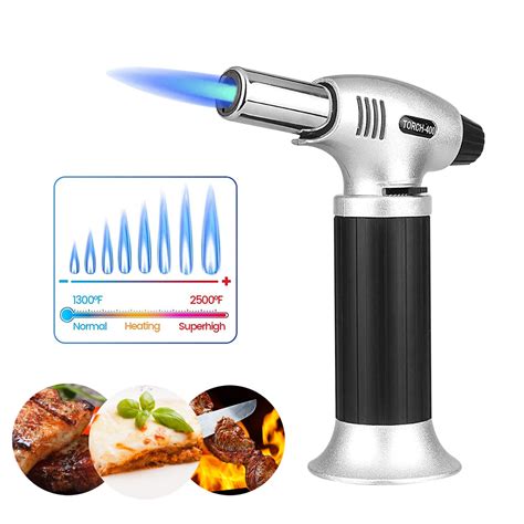 Kitchen Torch, Refillable Butane Torch Lighter, Culinary Blow Torch for ...