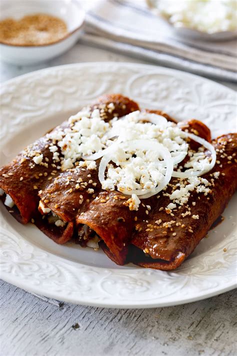 Enmoladas (easy chicken mole enchiladas)