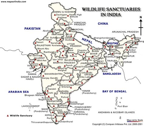 Wildlife Map of India, India Wildlife Map, Indian Wildlife Maps ...