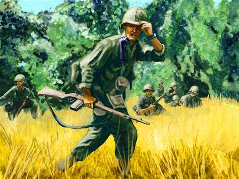 US infantry on patrol, Vietnam War 1965 in 2020 | War art, Vietnam war ...