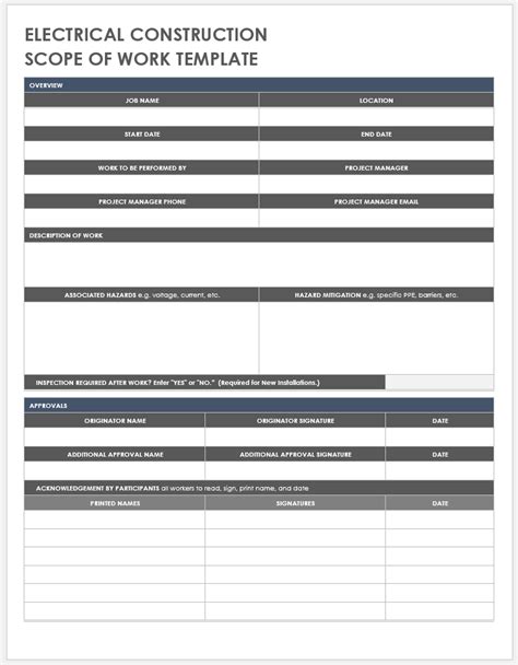 Google Docs Scope Of Work Template