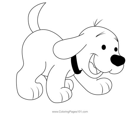 Smiling Puppy Clifford Coloring Page for Kids - Free Clifford the Big ...